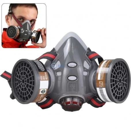 Masque de protection gaz, vapeur, particules avec 2 filtres au gel de silice ASL | 308A