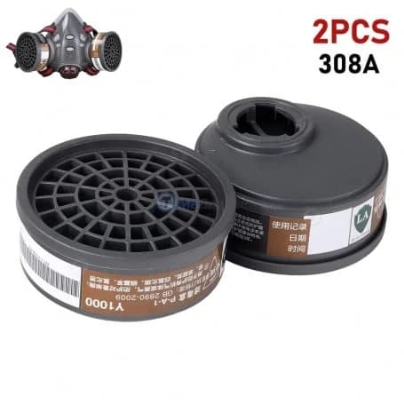 2Pcs filtre à gaz, vapeur, particules pour masque 308A ASL
