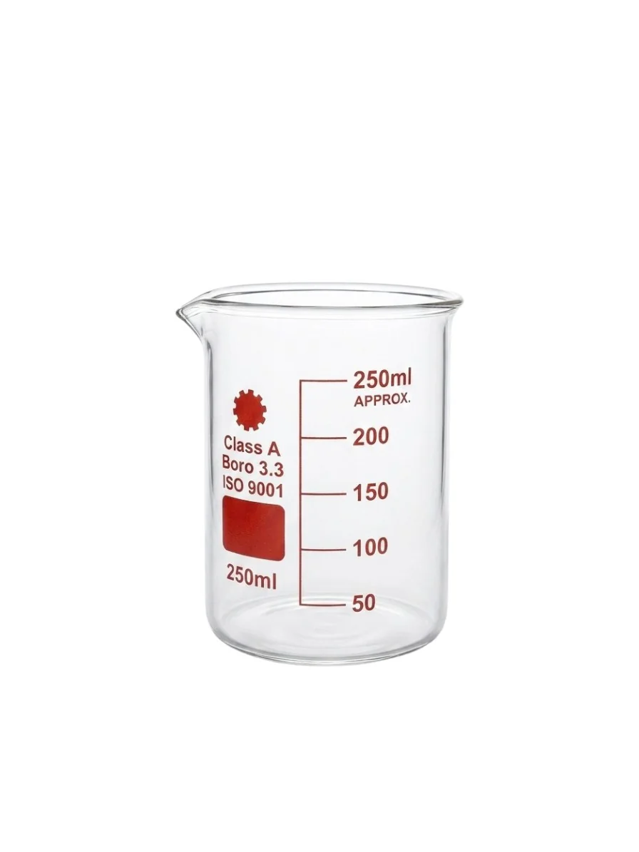 Becher en verre forme basse 250 ml class A  boro  3,3 