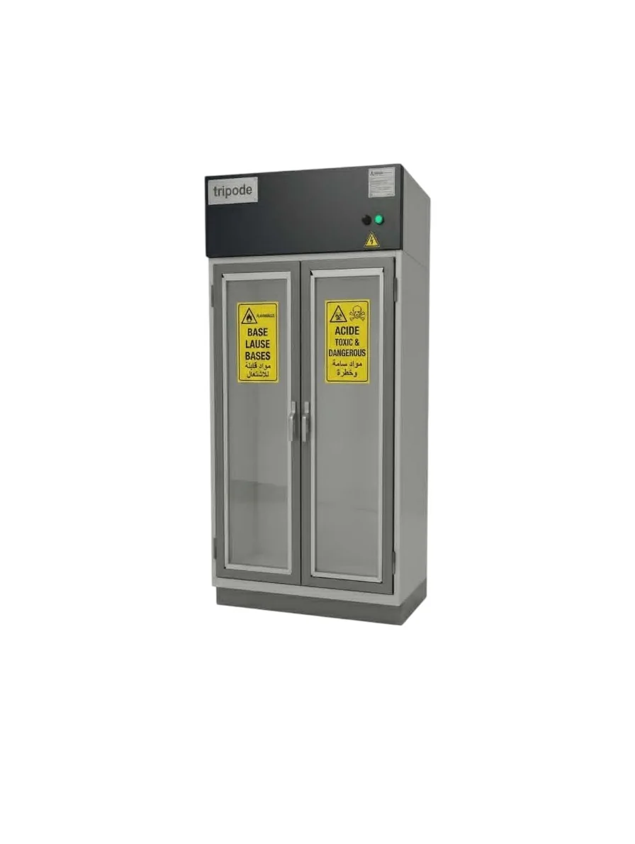 Armoire pour acide/base avec 2 portes vitrées CS120(sur commande)