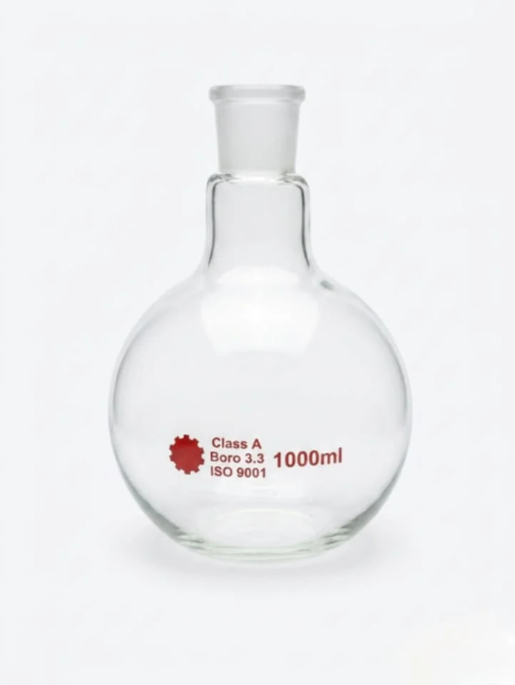 Ballon fond plat col  29/32  1000 ml class A  boro   3,3 