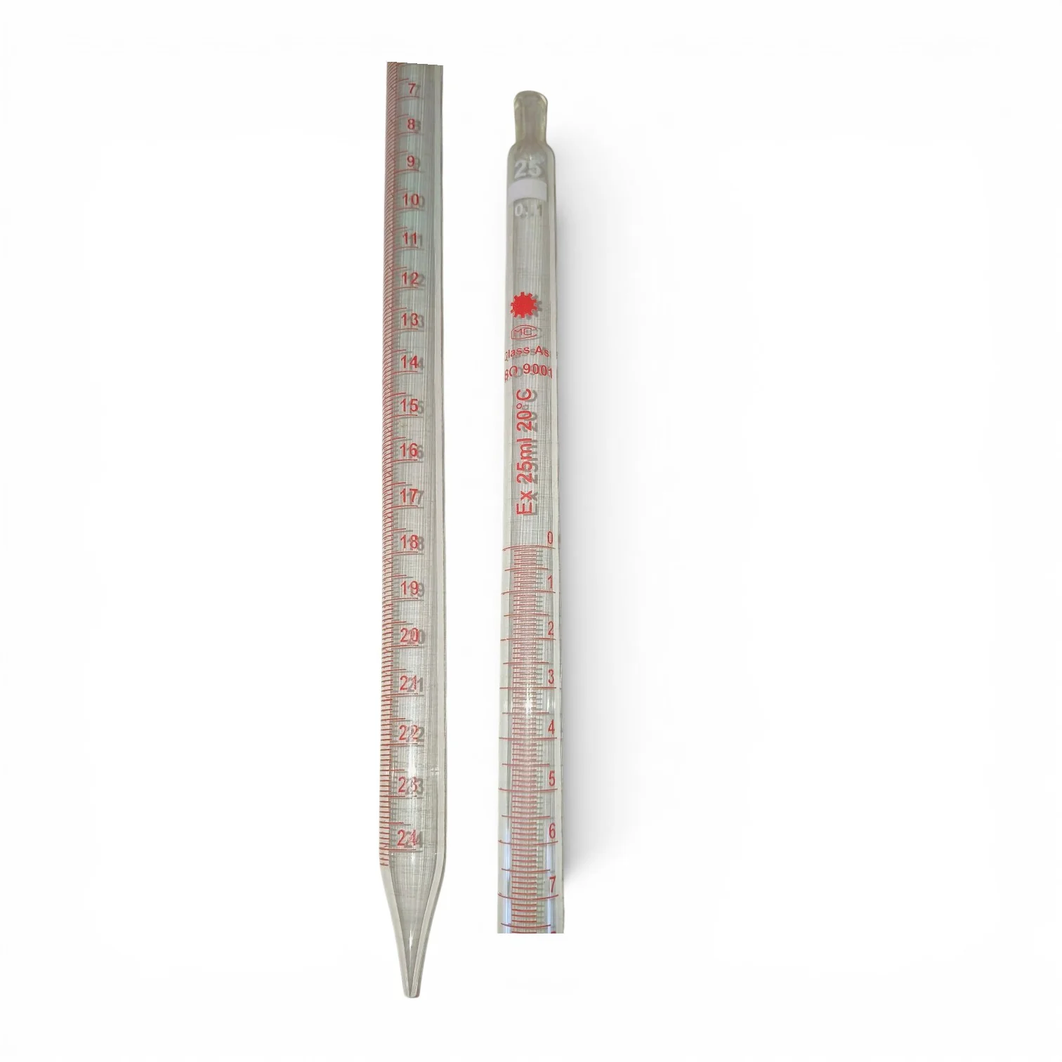 Pipette gradue en verre 25 ml class A boro    3,3  