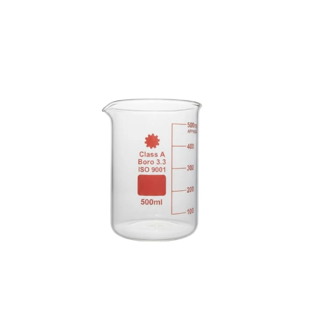 Becher en verre forme basse  500 ml class A  boro  3,3 